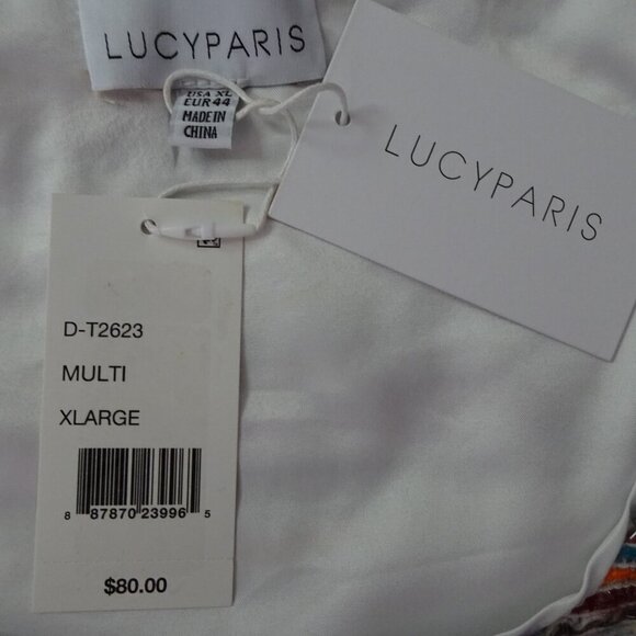 Lucy Paris Sequin Crop Top Women's Size XL Sleeveless Tank Colorful - Picture 5 of 8